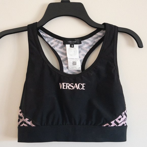 Versace Greca Signature Accent Sports Bra - Picture 1 of 4